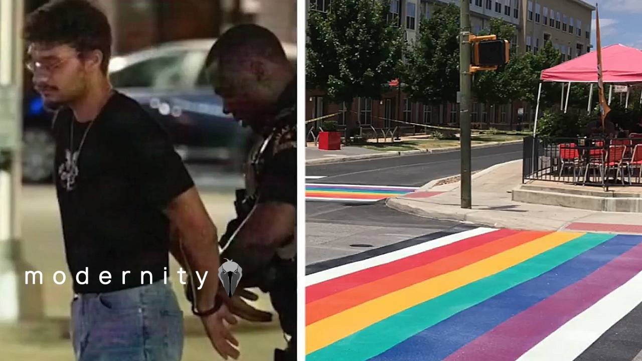 Man ARRESTED In Dallas For Trying To Re-Paint Scrubbed &lsquo;Gay Pride&rsquo; Rainbow Crosswalk - modernity