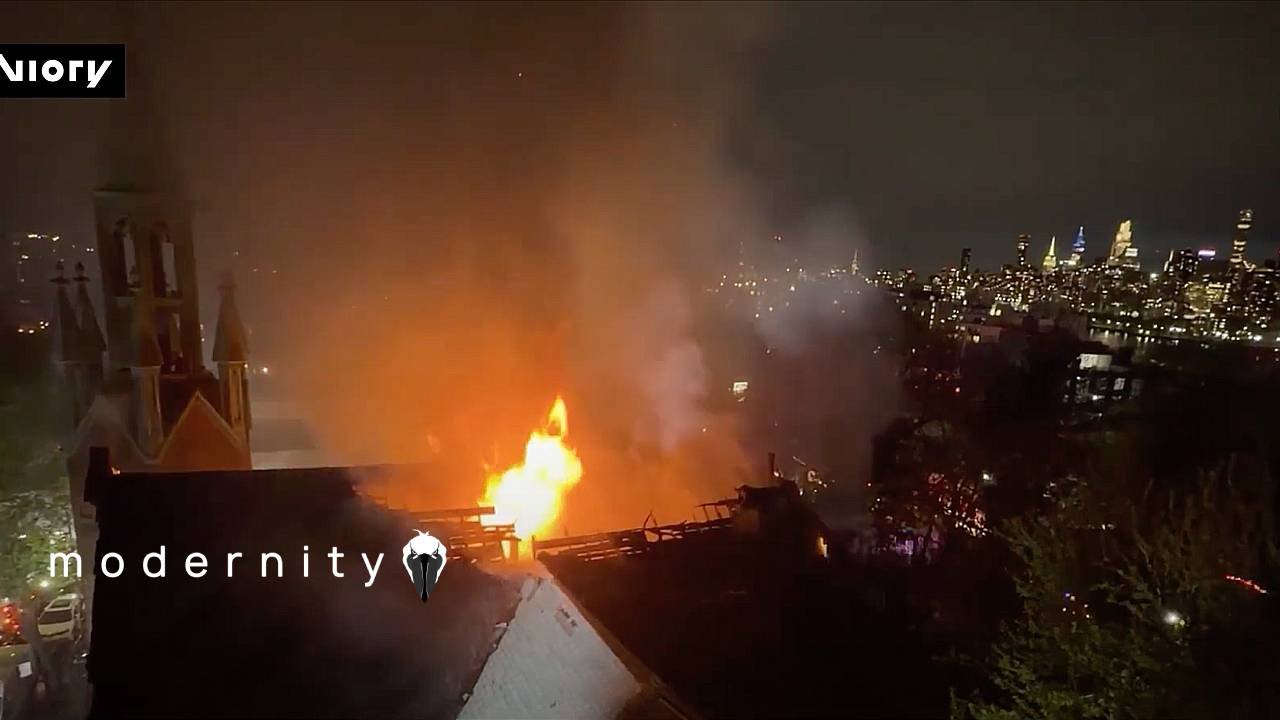 YET ANOTHER Historic Church Set ABLAZE